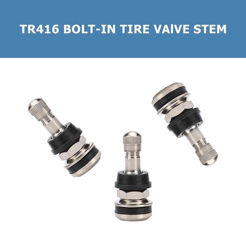 EZISOE 30 قطعة صمامات معدنية TR416 تركيب خارجي تناسب ثقوب الحافة 0.453"/.625" طول 18.5/40 مم - Image 3